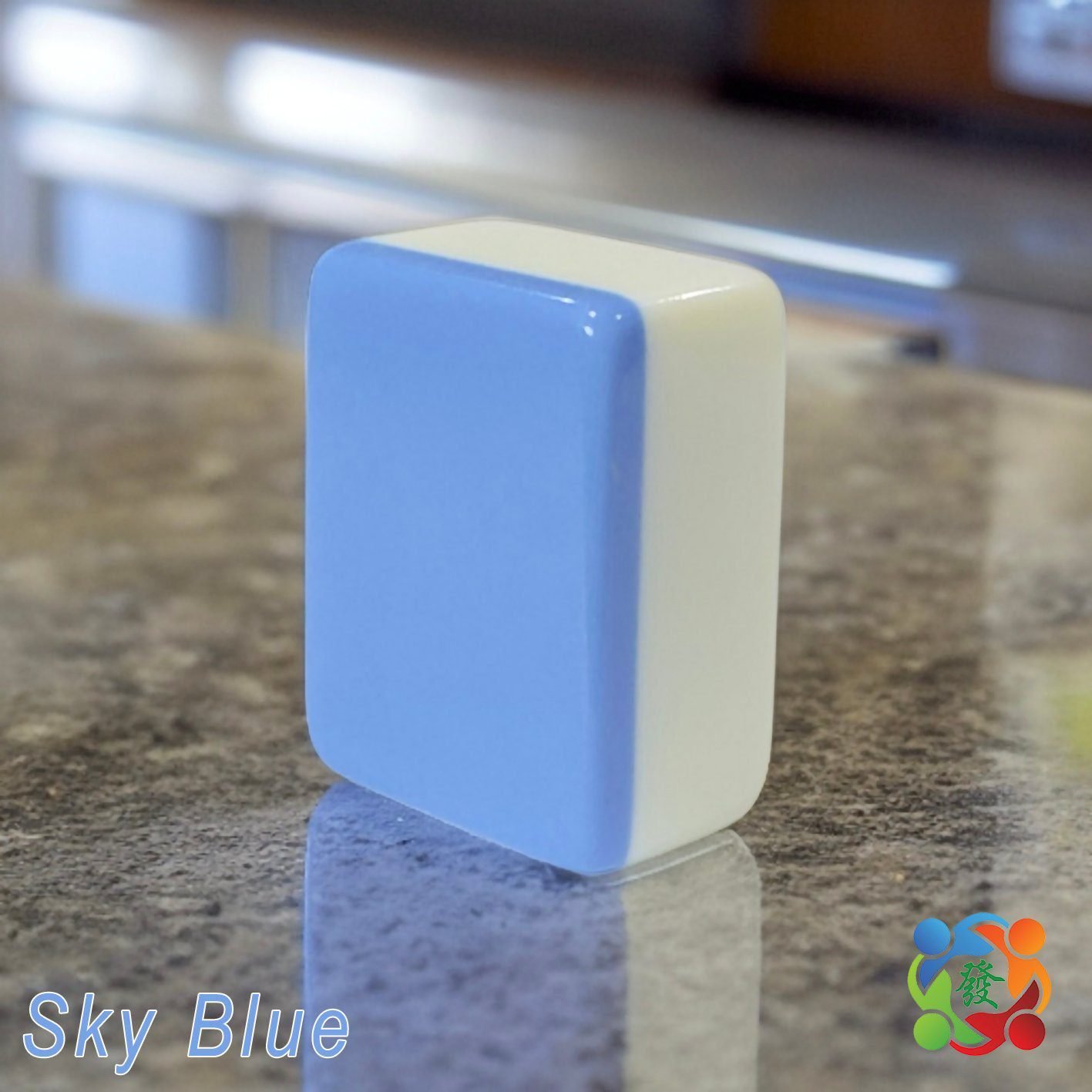 Sky Blue Mahjong Tiles