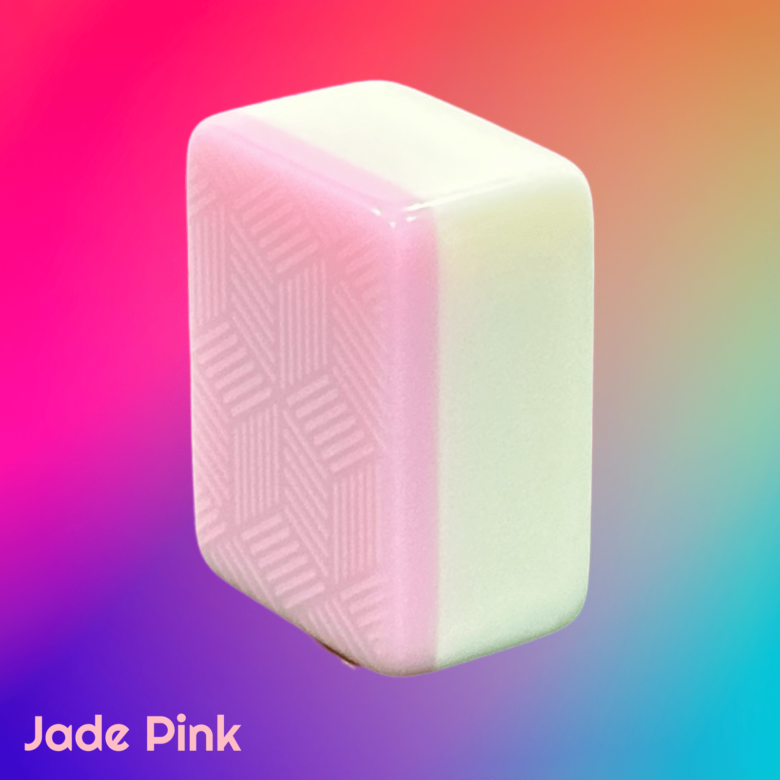 Jade Pink automatic mahjong tiles with a soft and charming color