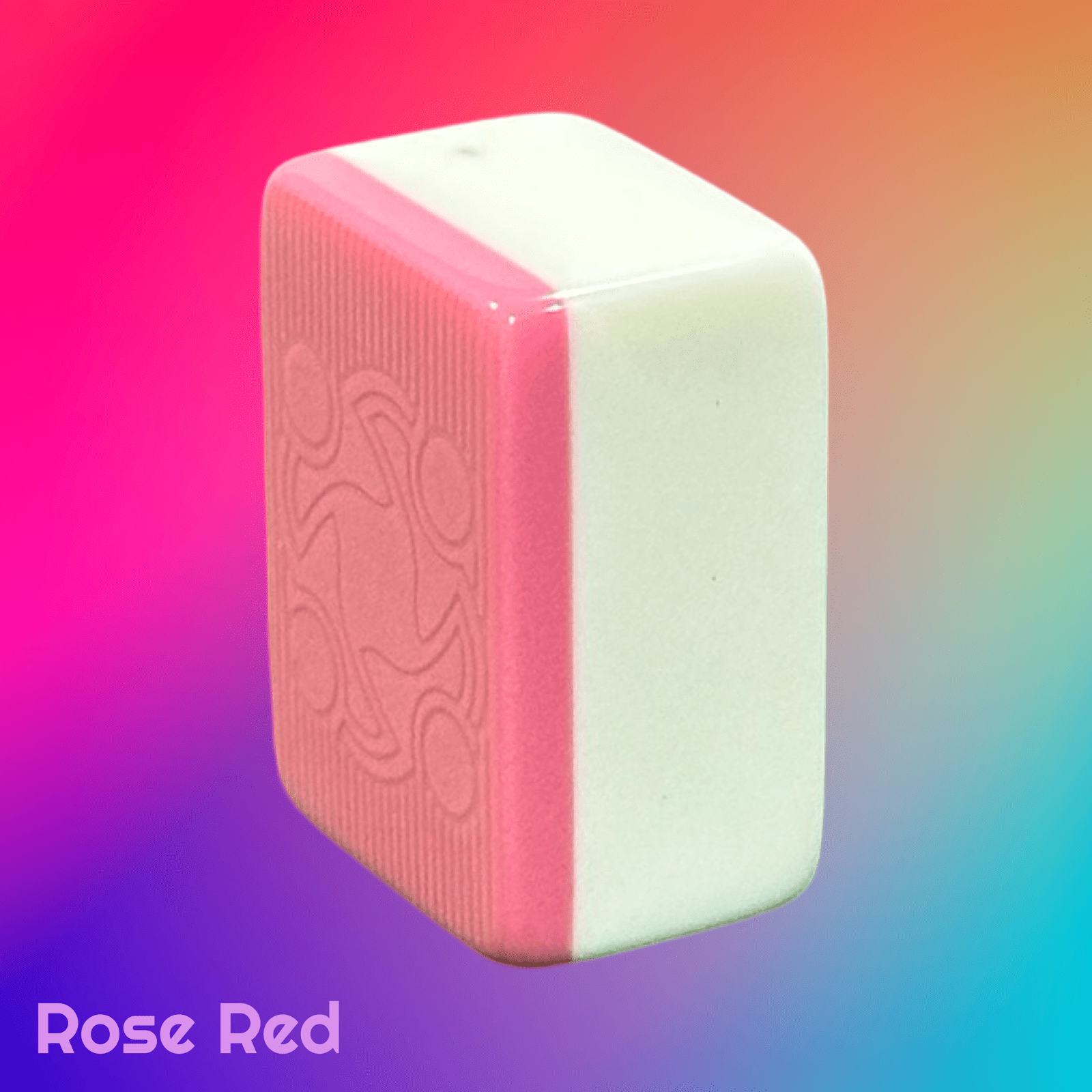 Rose Red automatic mahjong tiles with a vibrant and striking appearance